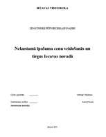 Referāts 'Nekustamā īpašuma cenu veidošanās un tirgus Iecavas novadā', 1.