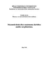 Referāts 'Mazumtirdzniecības uzņēmuma darbības analīze un plānošana', 1.