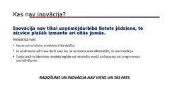 Prezentācija '10 svarīgas atziņas par inovāciju un inovācijas vadību', 3.