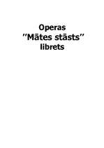 Referāts 'Operas librets "Mātes stāsts"', 3.