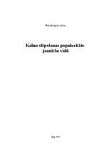 Referāts 'Kalnu slēpošanas popularitāte jauniešu vidū', 1.