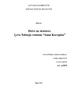 Referāts 'Ļeva Tolstoja romāna "Anna Kareņina" dzīve uz skatuves', 1.