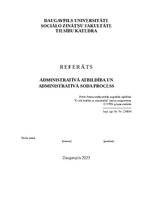 Referāts 'Administratīvā atbildība un administratīvā soda process', 1.