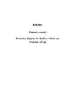 Referāts 'Bezdarbs Eiropas Savienības valstīs un situācija Latvijā', 1.