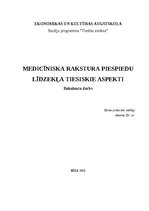 Diplomdarbs 'Medicīniska rakstura piespiedu līdzekļu tiesiskie aspekti', 1.