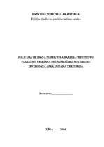 Referāts 'Policijas iecirkņa inspektors darbība preventīvu pasākumu veikšanā ugunsdrošības', 1.