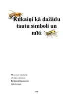 Referāts 'Kukaiņi kā dažādu tautu simboli un mīti', 1.