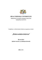 Paraugs 'Elektroniskās iekārtas. Bipolārais tranzistors un tā pielietojumi elektronikā. M', 1.