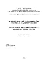 Diplomdarbs 'Personāla motivācija daudzkultūru uzņēmumā: SIA "Cemex" piemērs', 1.