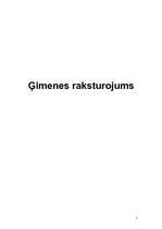 Konspekts 'Ģimenes raksturojums', 1.