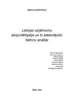 Referāts 'Latvijas uzņēmēju eksportspēja un to ietekmējošo faktoru analīze', 1.