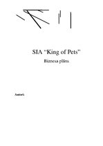 Biznesa plāns 'Biznesa plāns "King of Pets"', 1.