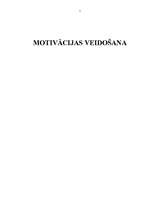 Referāts 'Motivācijas veidošana', 1.