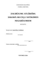 Referāts 'Zaudējumu atlīdzība sakarā ar ceļu satiksmes negadījumiem', 1.