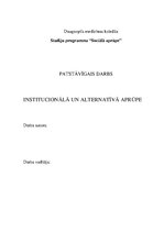 Referāts 'Institucionālā un alternatīvā aprūpe', 1.