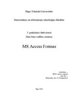 Paraugs 'MS Access formas', 1.