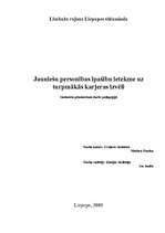 Referāts 'Jauniešu personības īpašību ietekme uz turpmākās karjeras izvēli', 1.