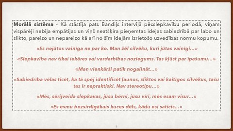 Prezentācija 'Personības psiholoģiskā analīze Teds Bandijs', 9.