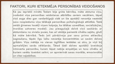 Prezentācija 'Personības psiholoģiskā analīze Teds Bandijs', 13.