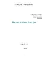 Konspekts 'Naudas sociālā funkcija', 1.