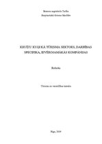 Referāts 'Kruīza kuģi kā tūrisma sektors, darbības specifika, ievērojamākās kompānijas', 1.