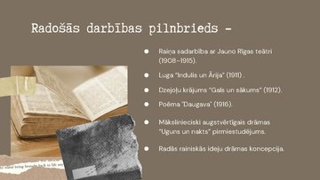 Prezentācija 'Rainis un viņa nozīme latviešu literatūrā un kultūrā', 5.