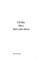 Referāts 'Cilvēks. Nāve. Dzīve pēc nāves', 1.