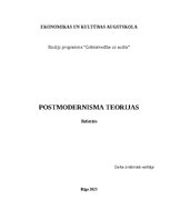 Referāts 'Postmodernisma teorijas', 1.