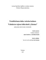 Referāts 'Totalitārisma laika valodas iezīmes Valmieras rajona laikrakstā "Liesma"', 1.