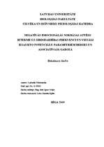 Diplomdarbs 'Negatīvās emocionālās nokrāsas attēlu ietekme uz sirdsdarbības frekvenci un vizu', 1.