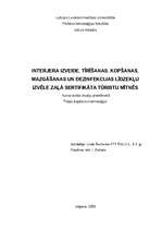 Referāts 'Interjera izveide, tīrīšanas, kopšanas, mazgāšanas un dezinfekcijas līdzekļu izv', 1.