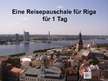 Konspekts 'Eine Reisepauschale für Riga für 1 Tag', 3.