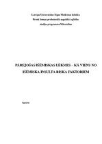 Referāts 'Pārejošas išēmiskas lēkmes – kā viens no išēmiska insulta riska faktoriem', 1.