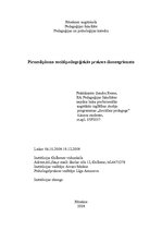 Prakses atskaite 'Pirmsdiploma sociālpedagoģiskās prakses dienasgrāmata', 1.