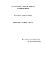 Konspekts 'Medicīnas terminelementi', 1.