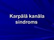 Referāts 'Karpālā kanāla sindroms', 1.