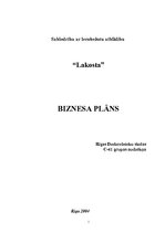 Biznesa plāns 'SIA "Lakosta"', 1.