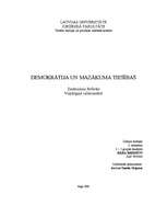 Referāts 'Demokrātija un mazākuma tiesības', 1.