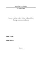 Konspekts 'Tūrisma vadības sistēma un likumdošana Francijā. Salīdzinājums ar Latviju', 1.