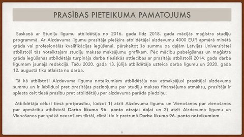 Prezentācija 'Vienošanās par profesionālo apmācību juridiskā kvalifikācija', 6.