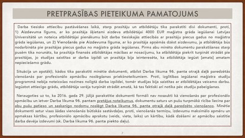 Prezentācija 'Vienošanās par profesionālo apmācību juridiskā kvalifikācija', 7.