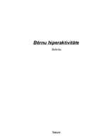 Referāts 'Bērnu hiperaktivitāte', 1.