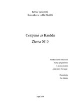 Referāts 'Ceļojums uz Kanādu', 1.