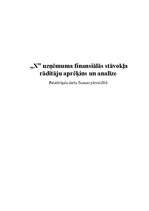 Referāts '"X” uzņēmuma finansiālā stāvokļa rādītāju aprēķins un analīze', 2.