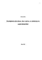 Referāts 'Stratēģiskā plānošana, tās nozīme un pielietojums uzņēmējdarbībā', 1.