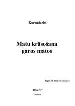 Referāts 'Matu krāsošana', 1.