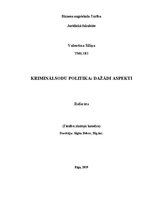 Referāts 'Kriminālsodu politika. Jēdziens un atsevišķi praktiskie aspekti', 1.