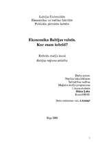 Referāts 'Ekonomika Baltijas valstīs', 1.