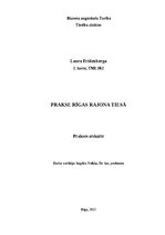 Prakses atskaite 'Krimināltiesiskā prakse Rīgas rajona tiesā', 1.