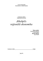 Referāts 'Jēkabpils reģionālā ekonomika', 1.